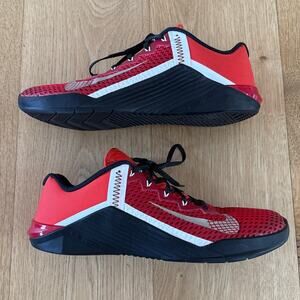 Nike Metcon 6 Trainers Sneakers Size US Mens 9.5 Red Black White